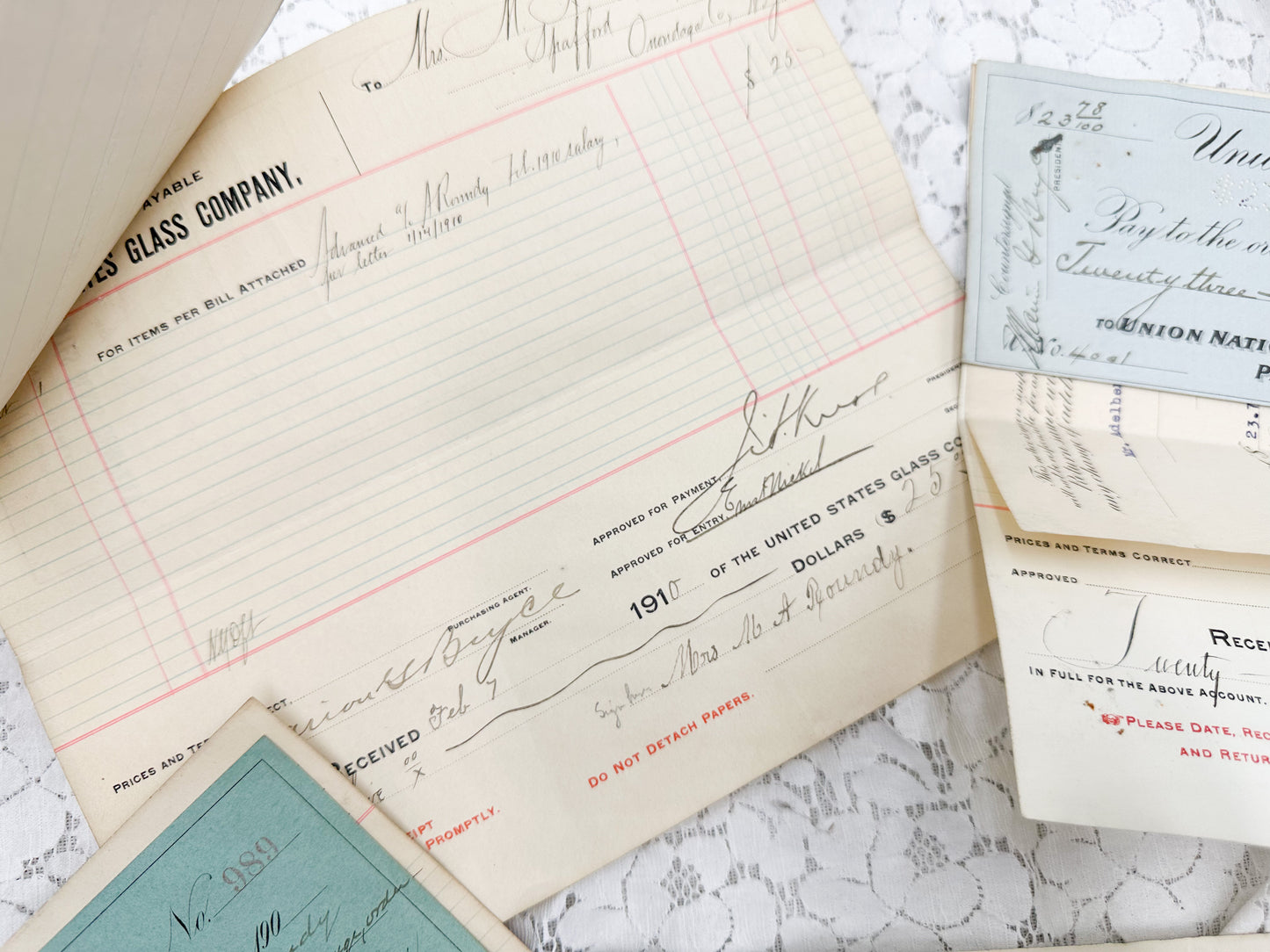 Glass Company Checks (Set of 5)