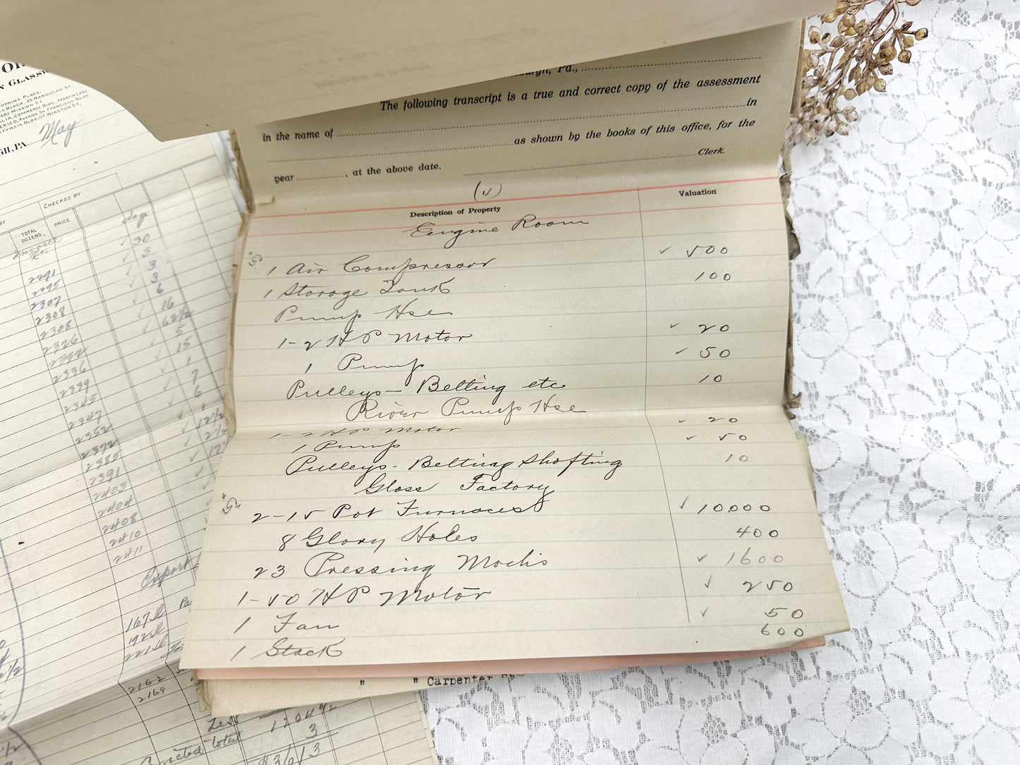 Vintage Ledgers and Papers (Set of 21)