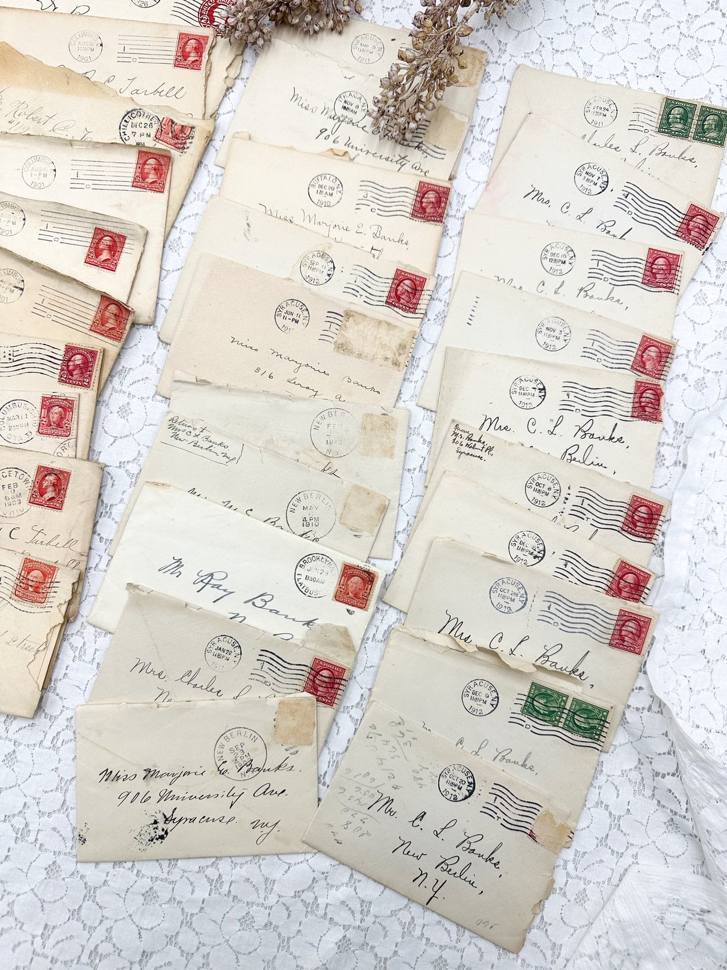 Vintage Envelopes and Letters (randomly selected set of five)