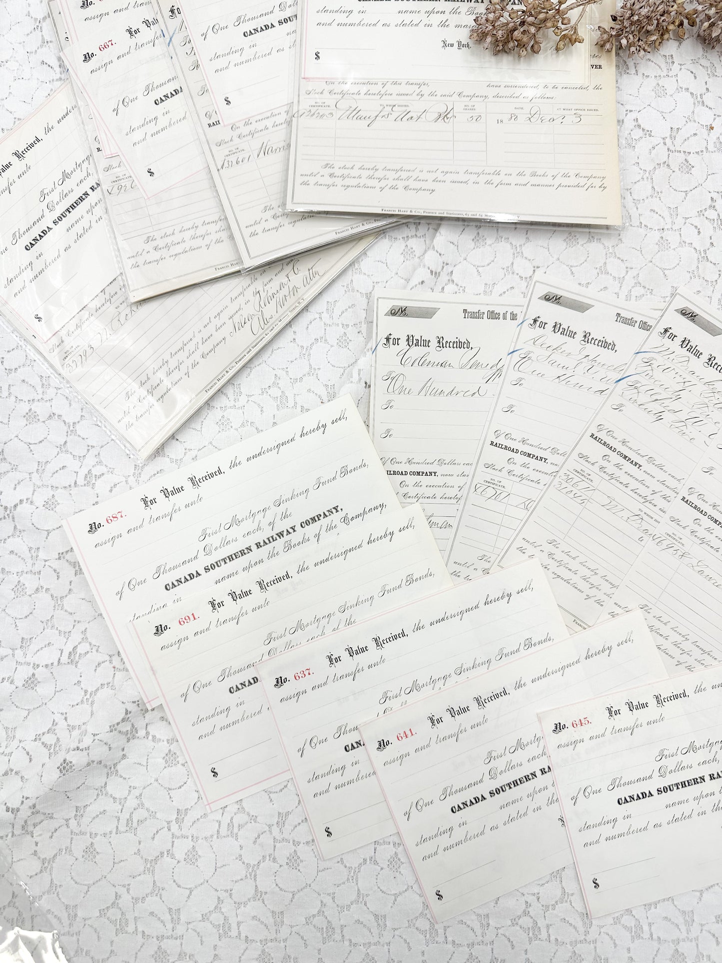 Vintage Railroad Receipts