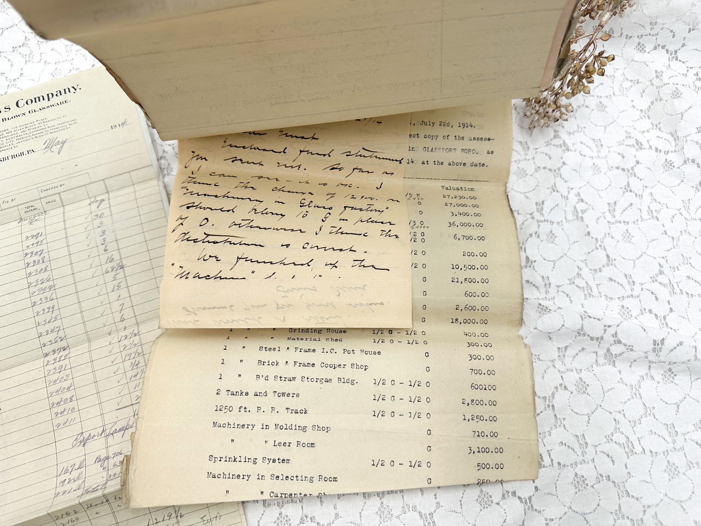 Vintage Ledgers and Papers (Set of 21)