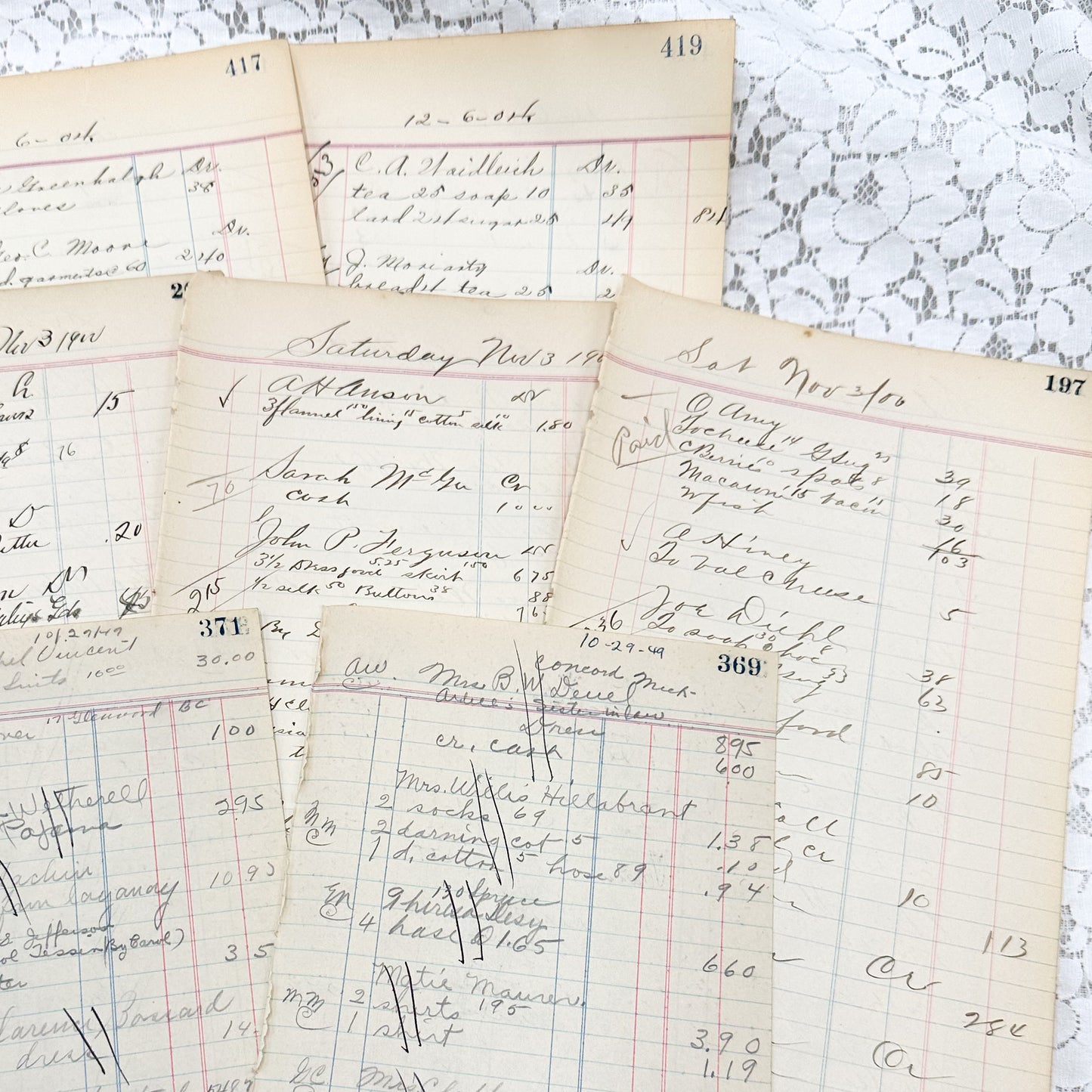Vintage Ledger Page Packs