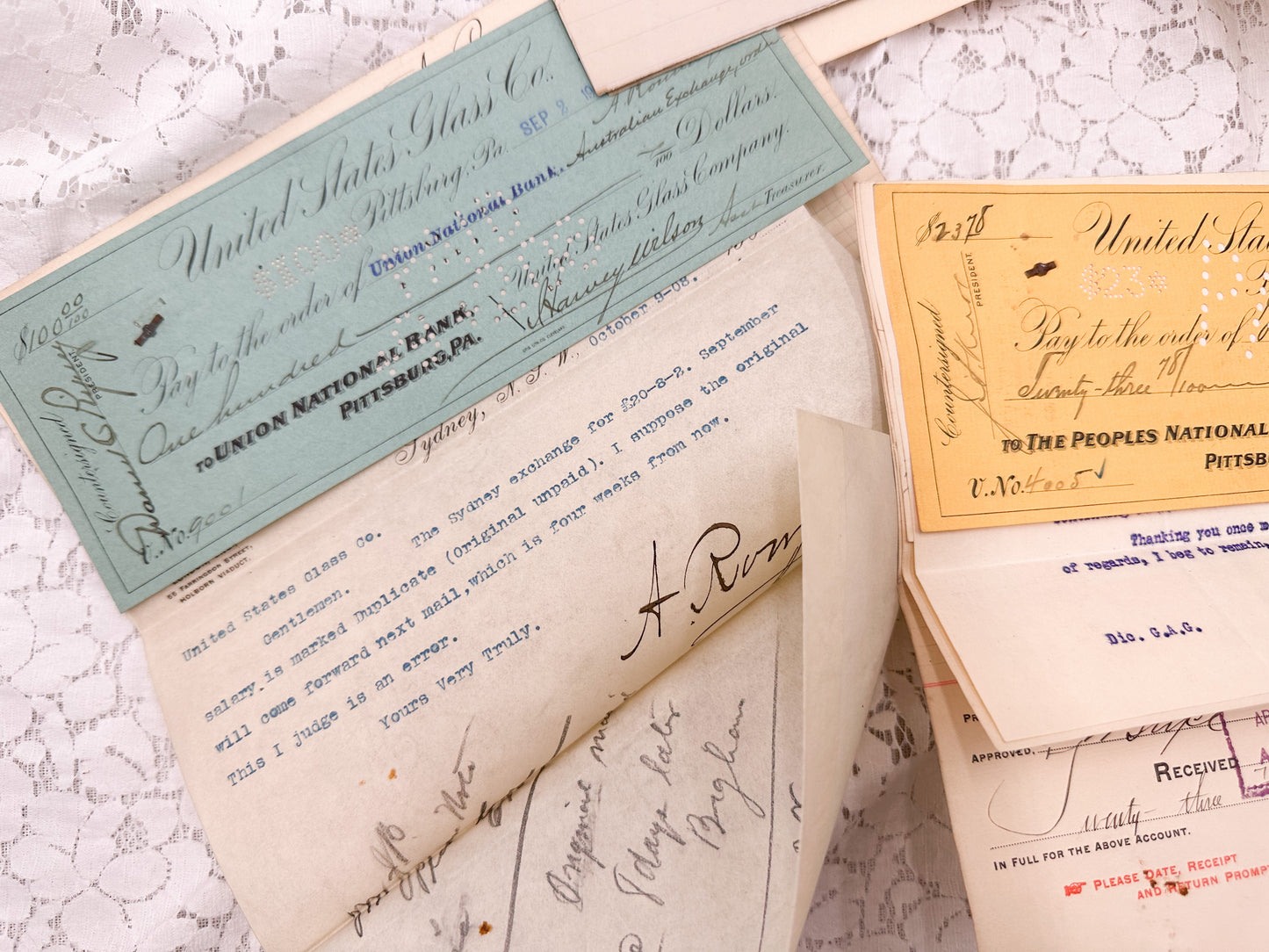 Glass Company Checks (Set of 5)