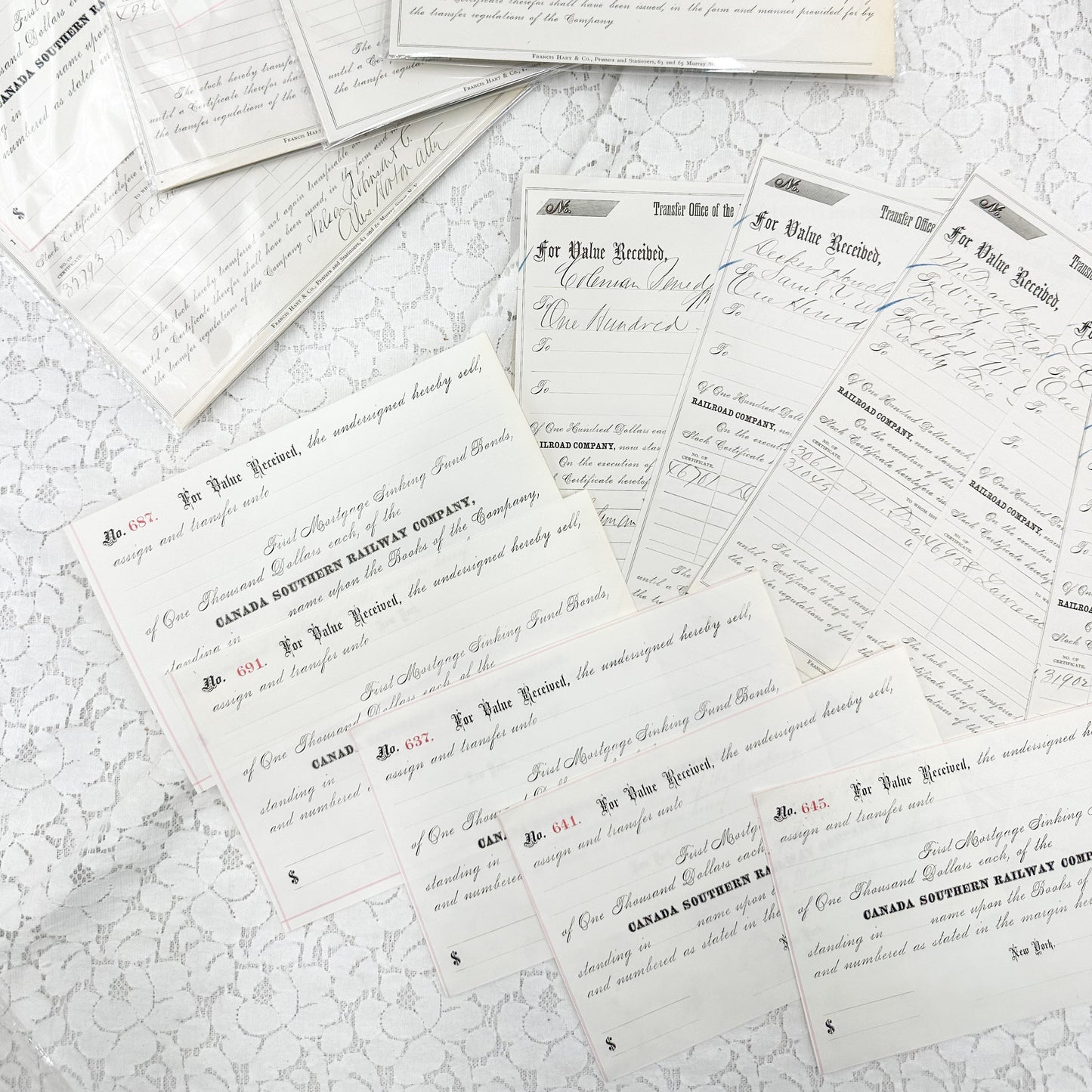 Vintage Railroad Receipts