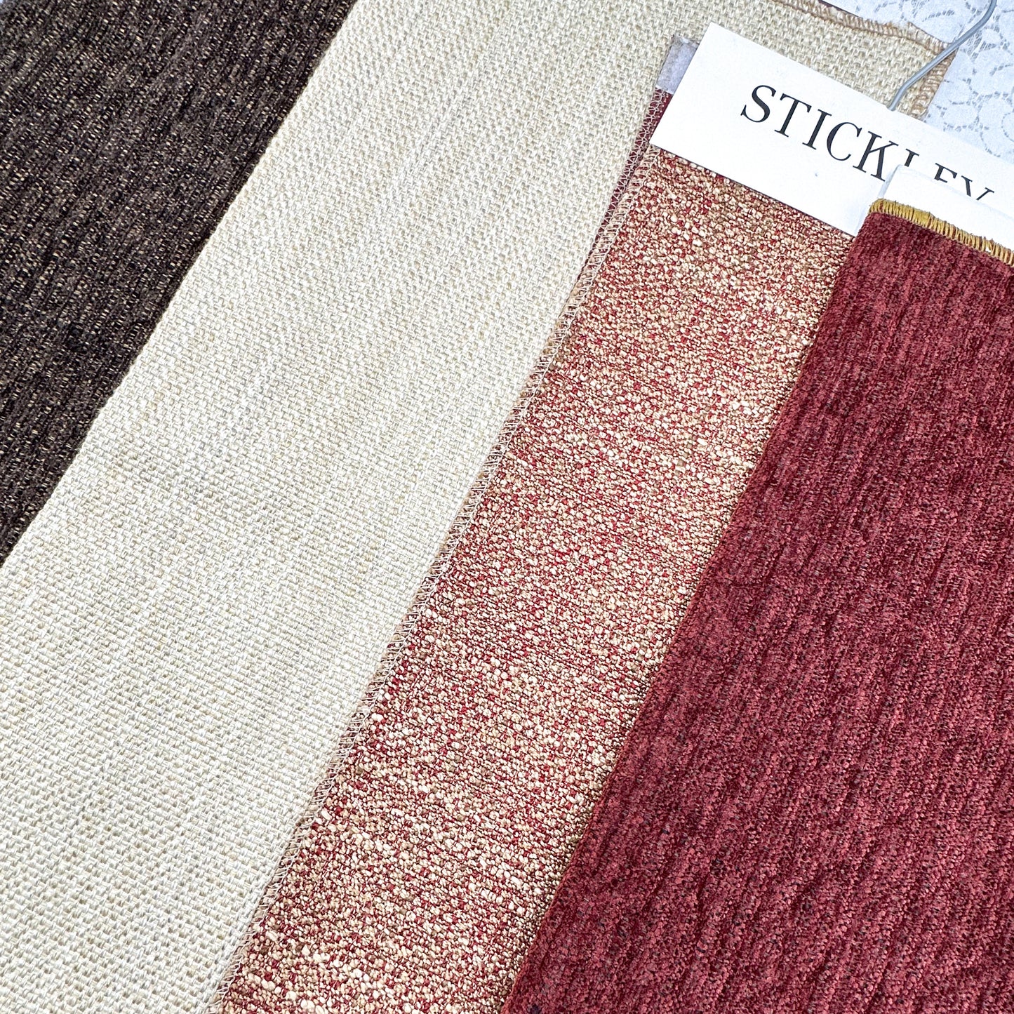 Upholstery Fabric Samples with Hangers (set of 4)