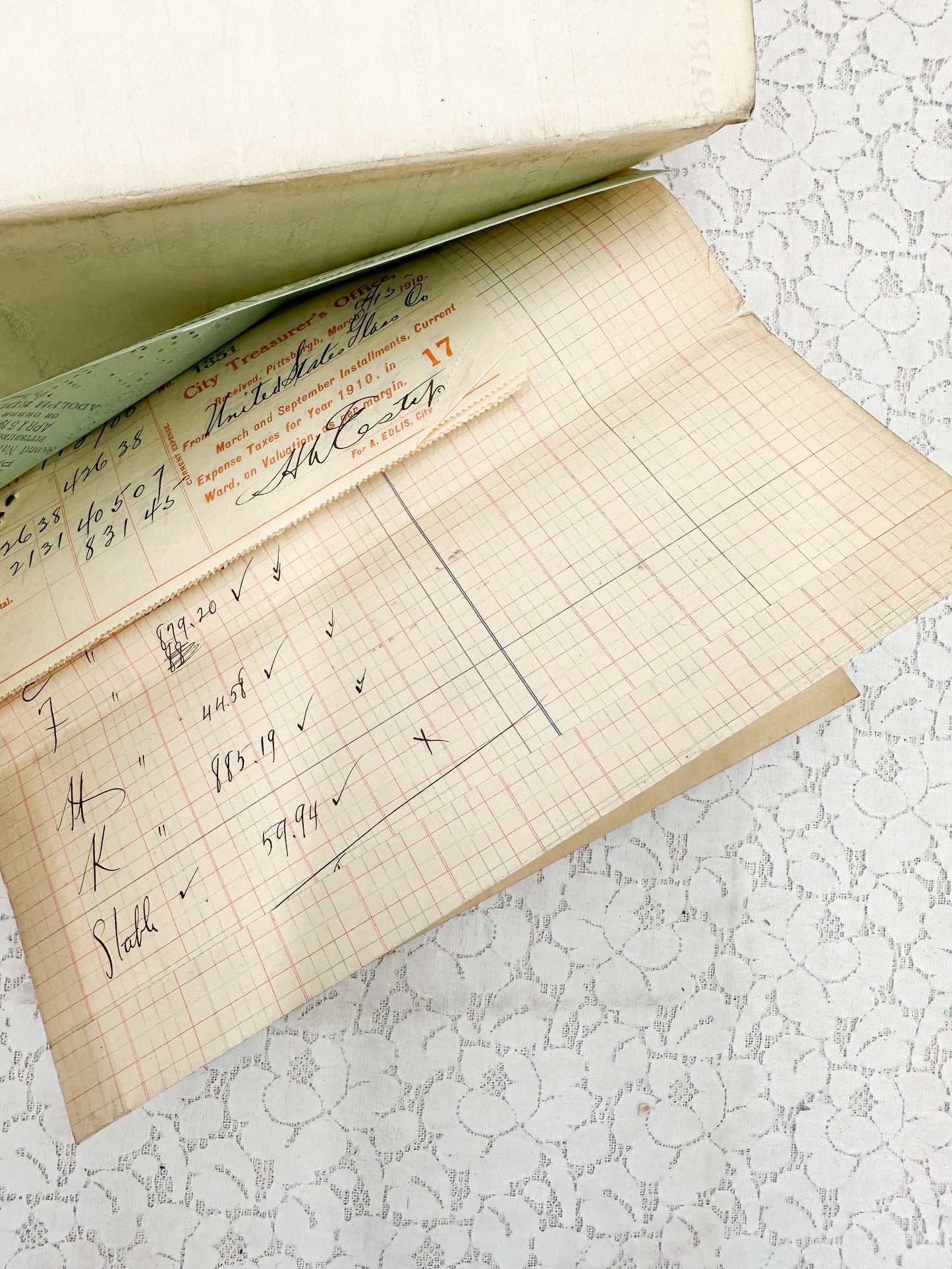 Vintage Ledger Pages