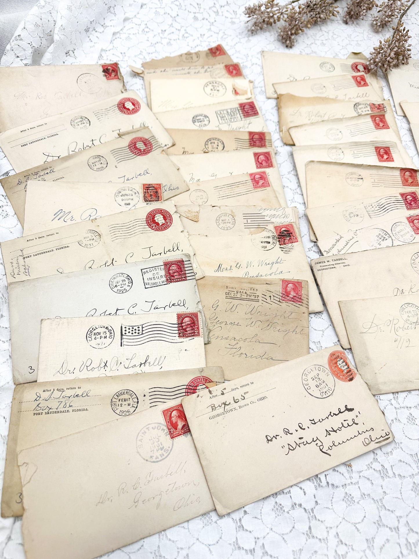Vintage Envelopes and Letters (randomly selected set of five)