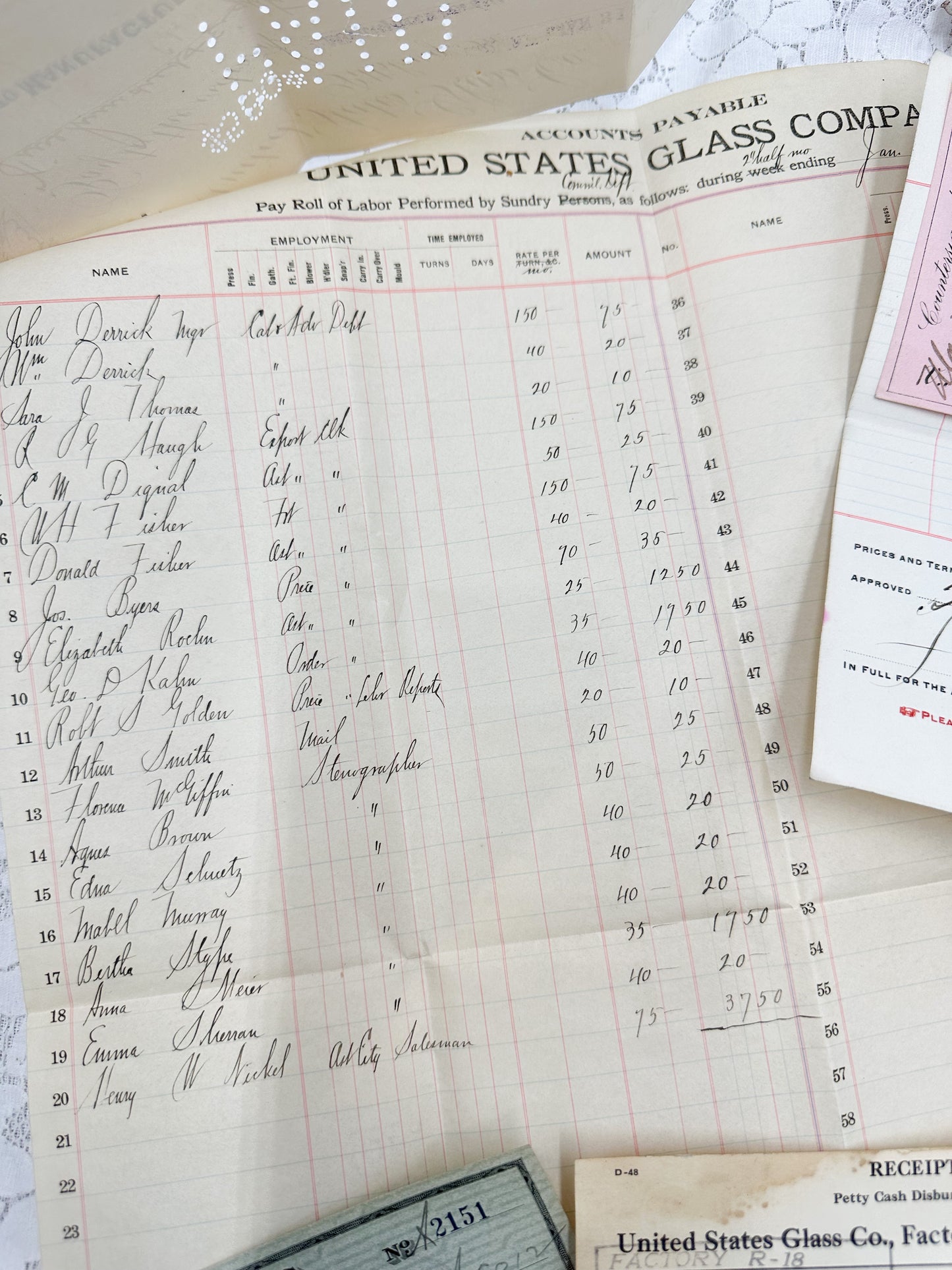 Glass Company Ephemera