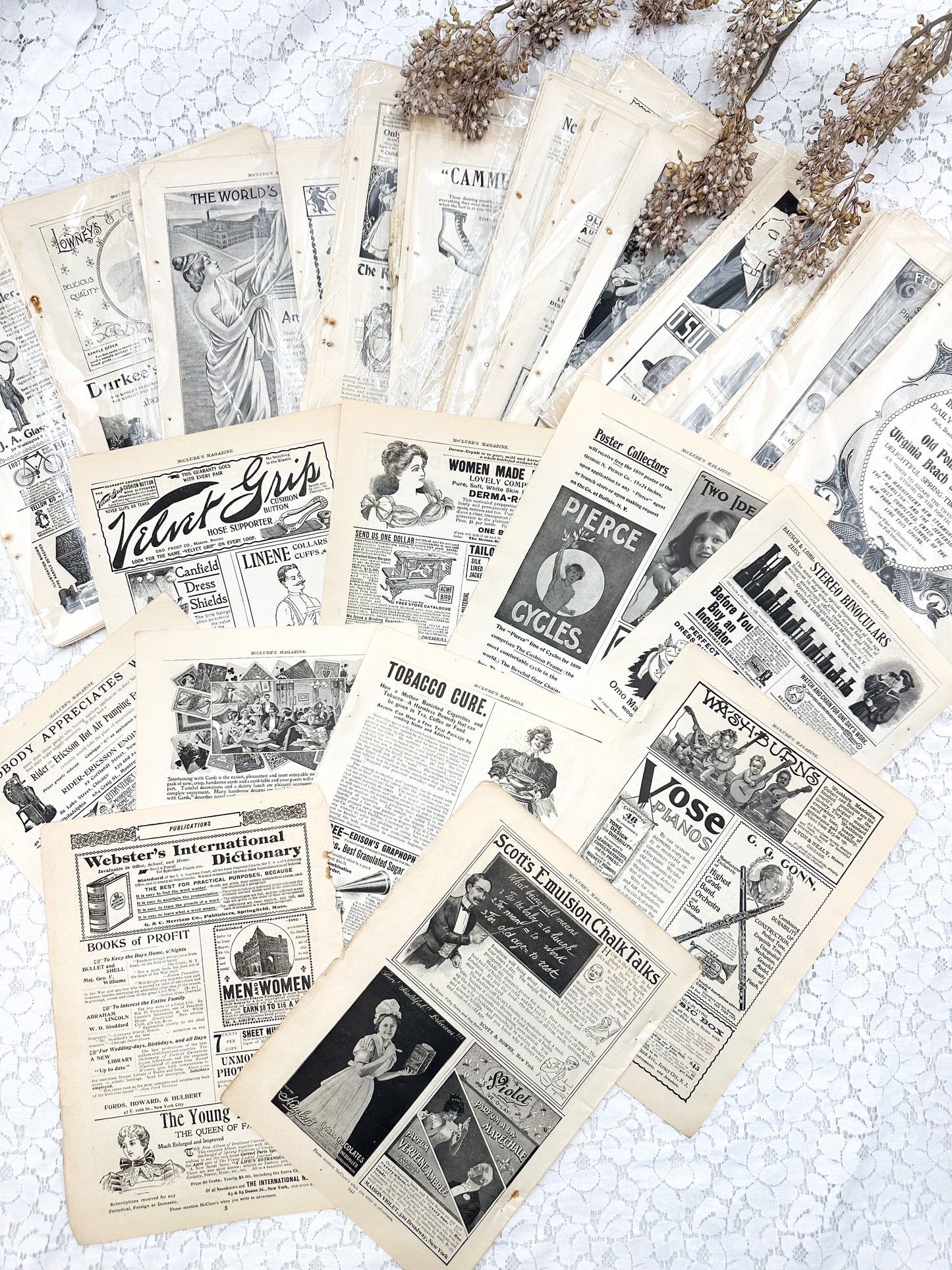 Vintage Harper's Bizarre Magazine Adverts (Set of 10)