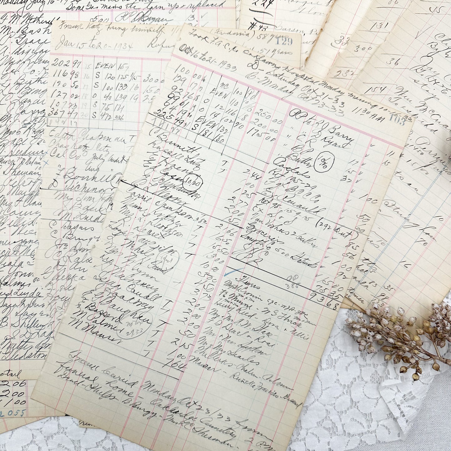 Vintage Ledger Page Packs