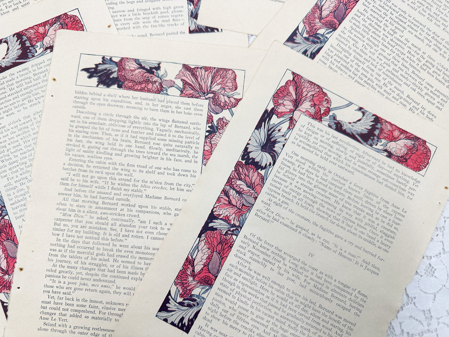 Harper's Bizarre- Red Book Pages (Set of 8)