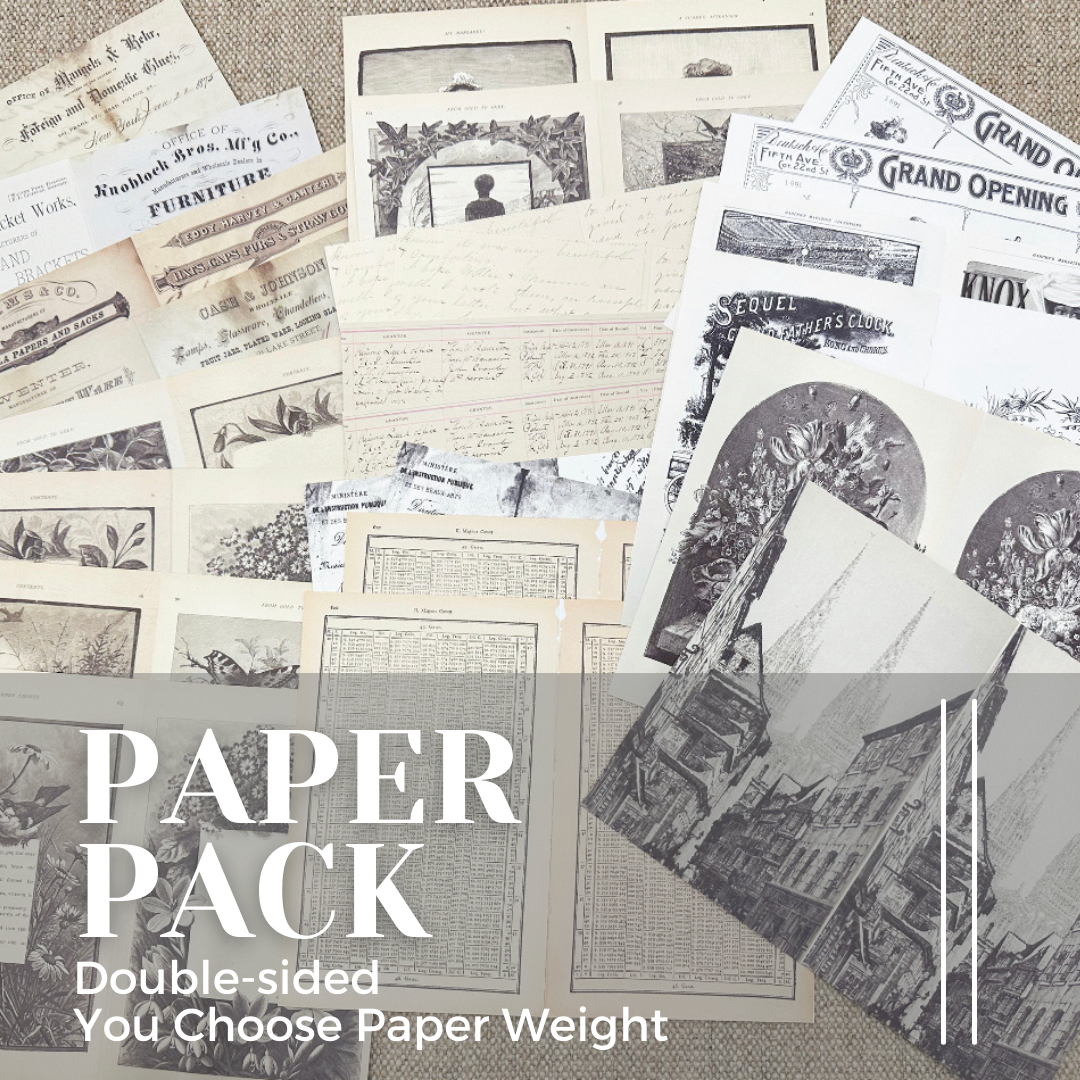 Double Sided Page Pack- Reproduction Vintage Papers