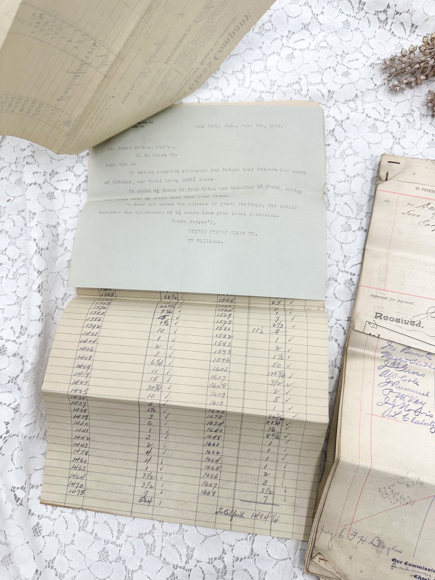 Vintage Ledgers and Papers (Set of 15 Papers)