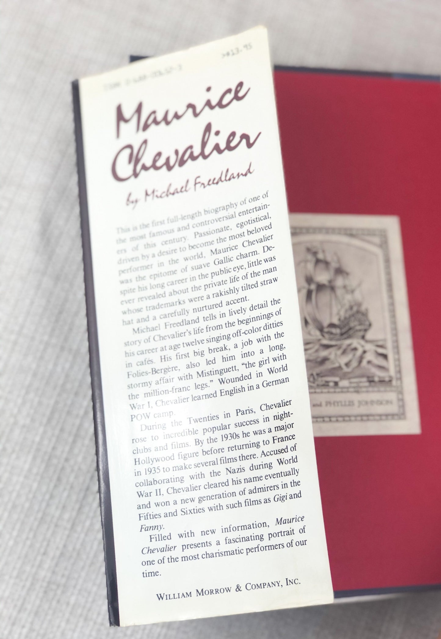 Signed First Edition by Maurice Chevalier