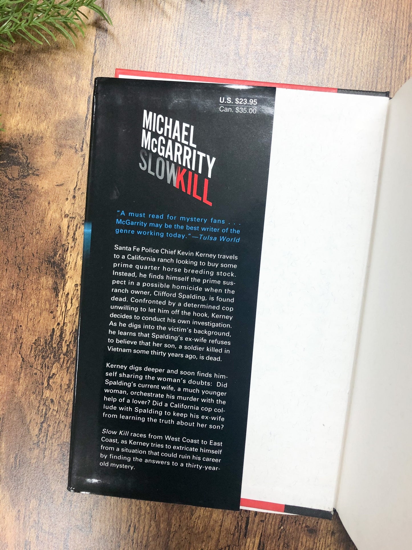 Signed First Edition by Michael McGarrity / Slow Kill