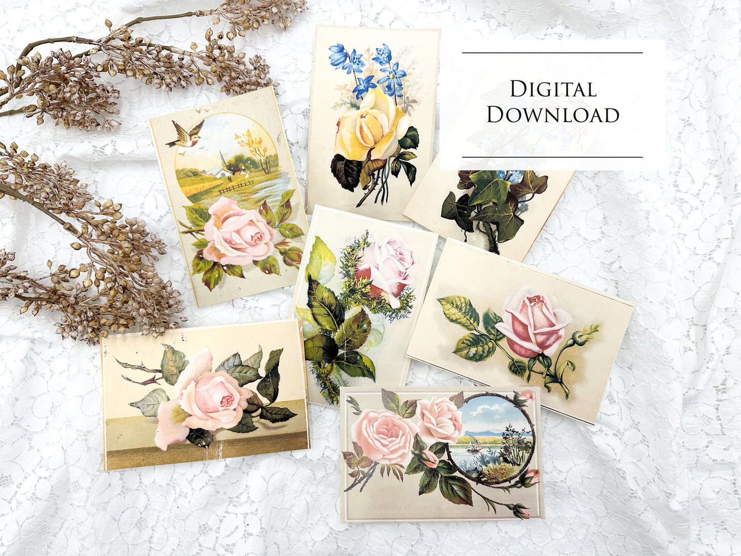 Floral Postcards- Digital Download