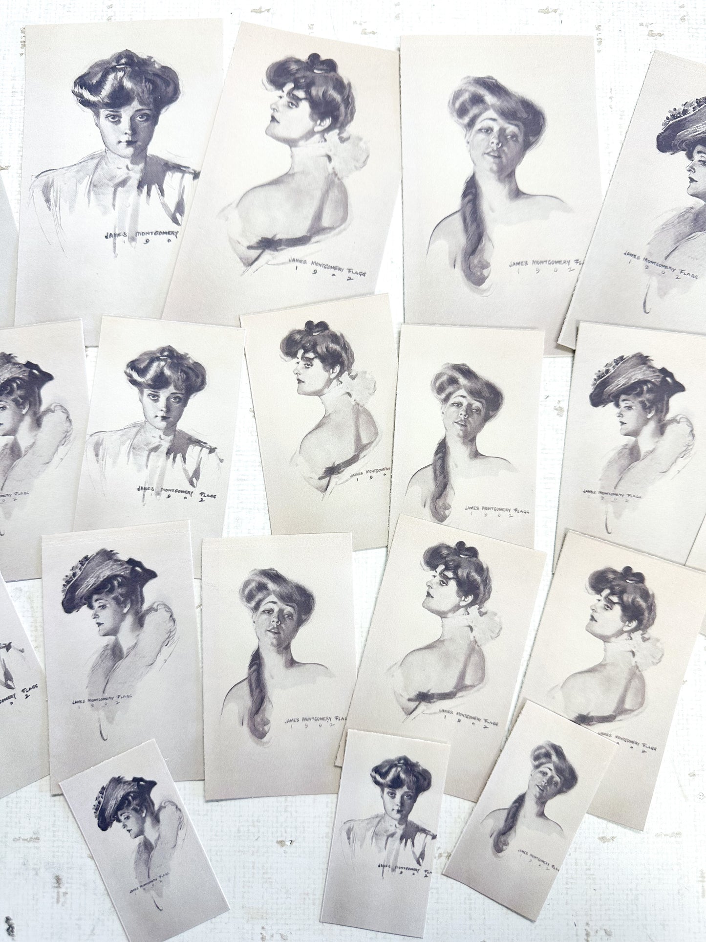 Matte Stickers of Vintage Ladies
