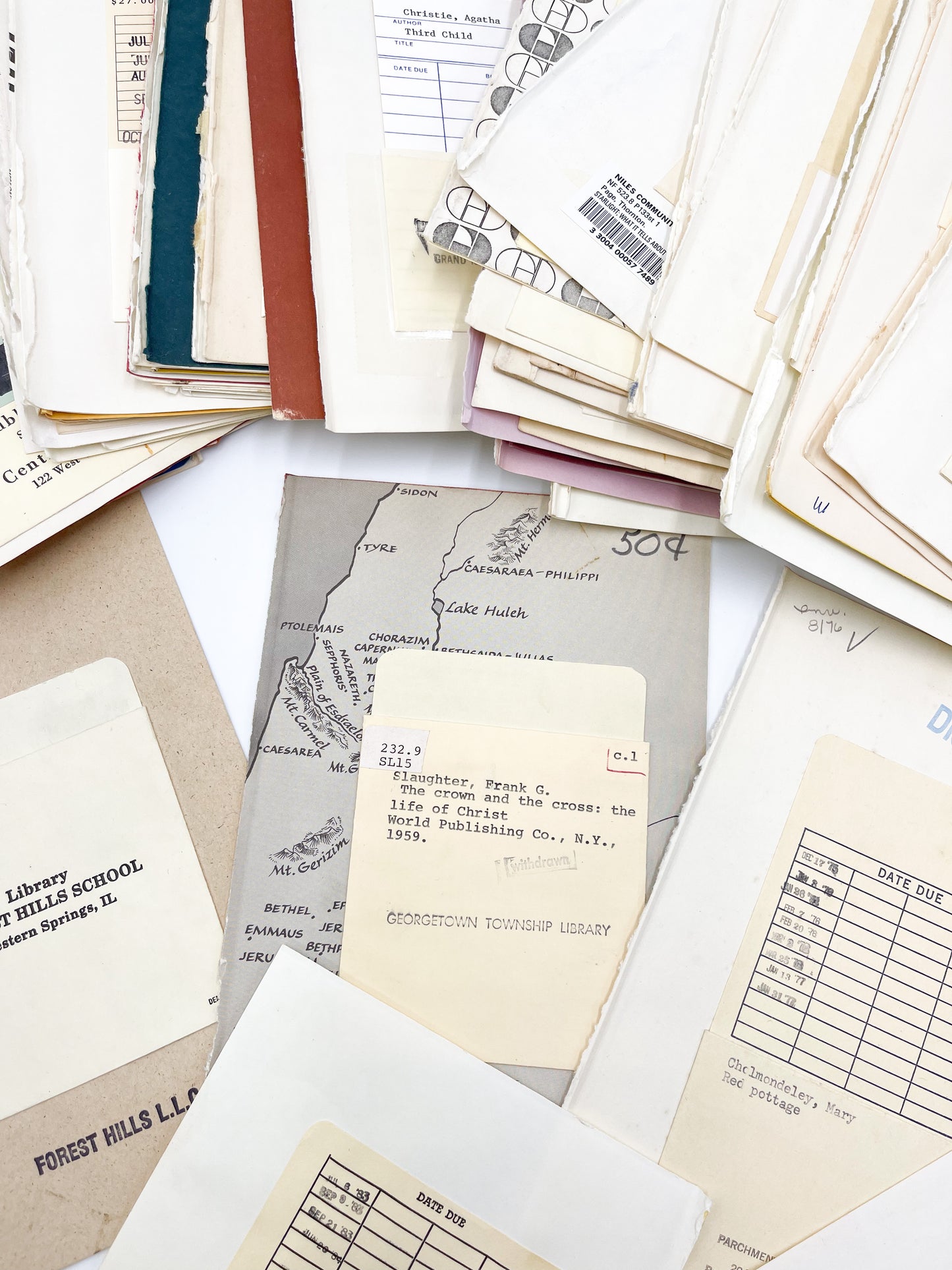 Library Cards on End Papers (set of 10)