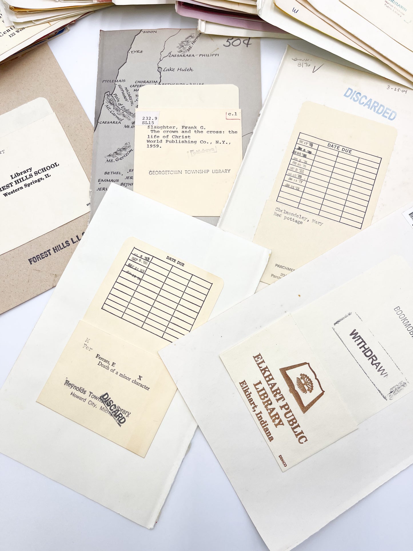 Library Cards on End Papers (set of 10)