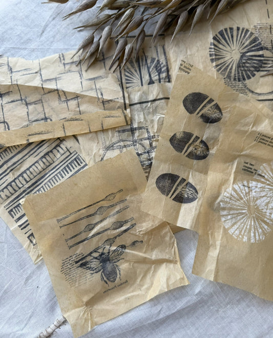 Stamping Vintage Sewing Patterns