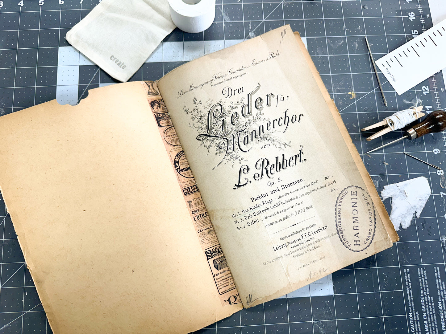 Vintage Music Journal Kit- Step by Step Video Included