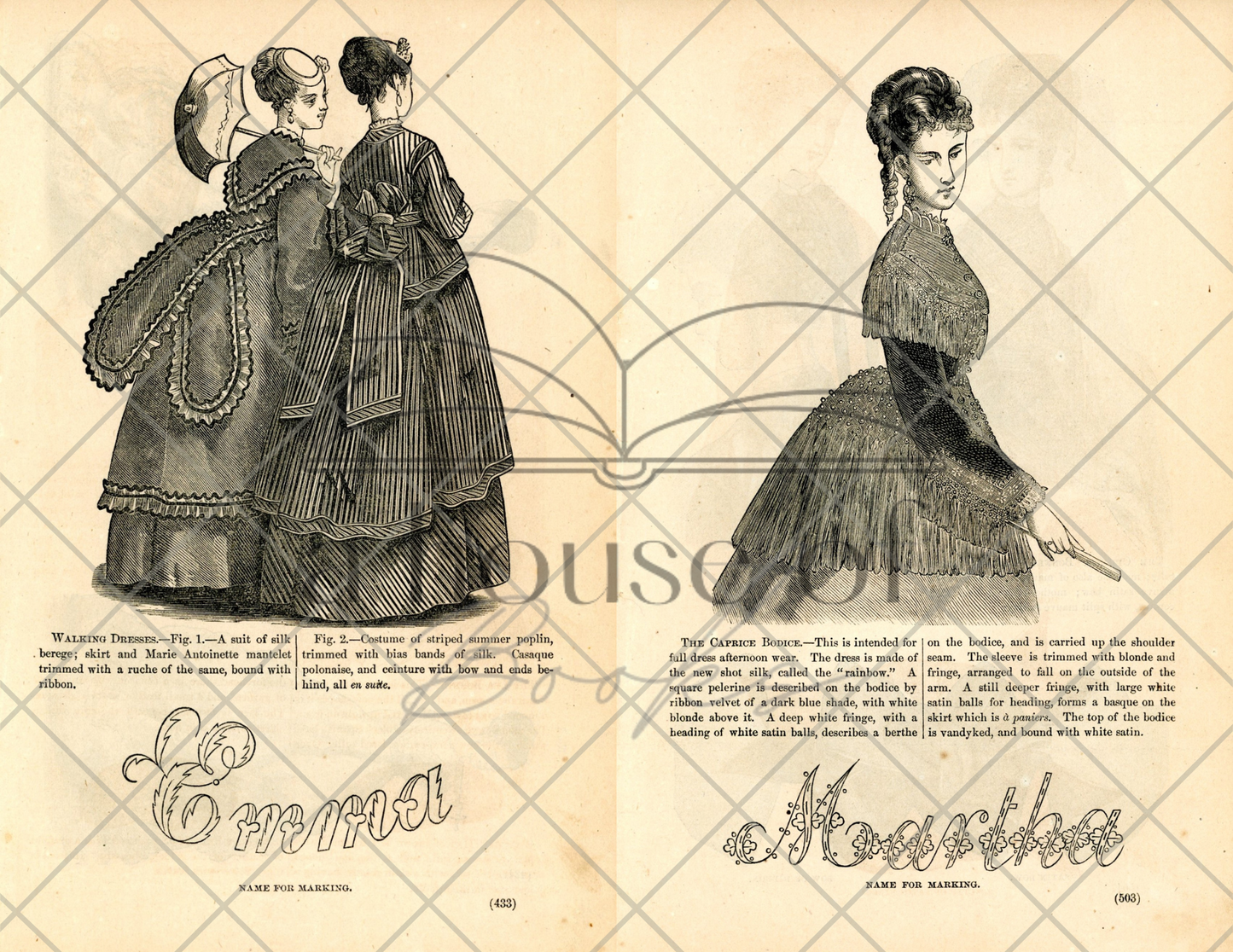 Fashion Name Signature Pages- Project Template Digital Download