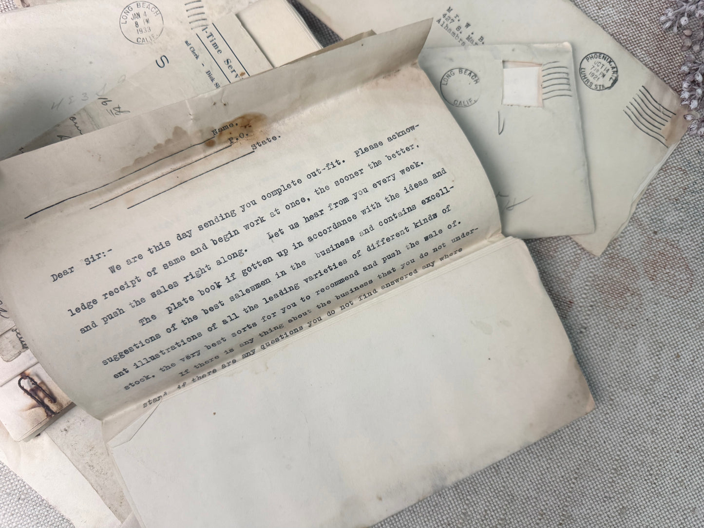 Vintage Correspondence Set