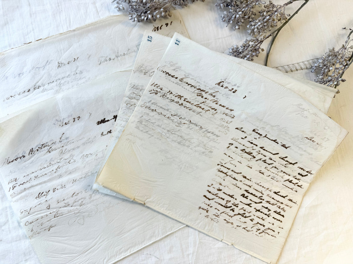 Vintage Paper from a Wet Letter Book (1908-1910's)