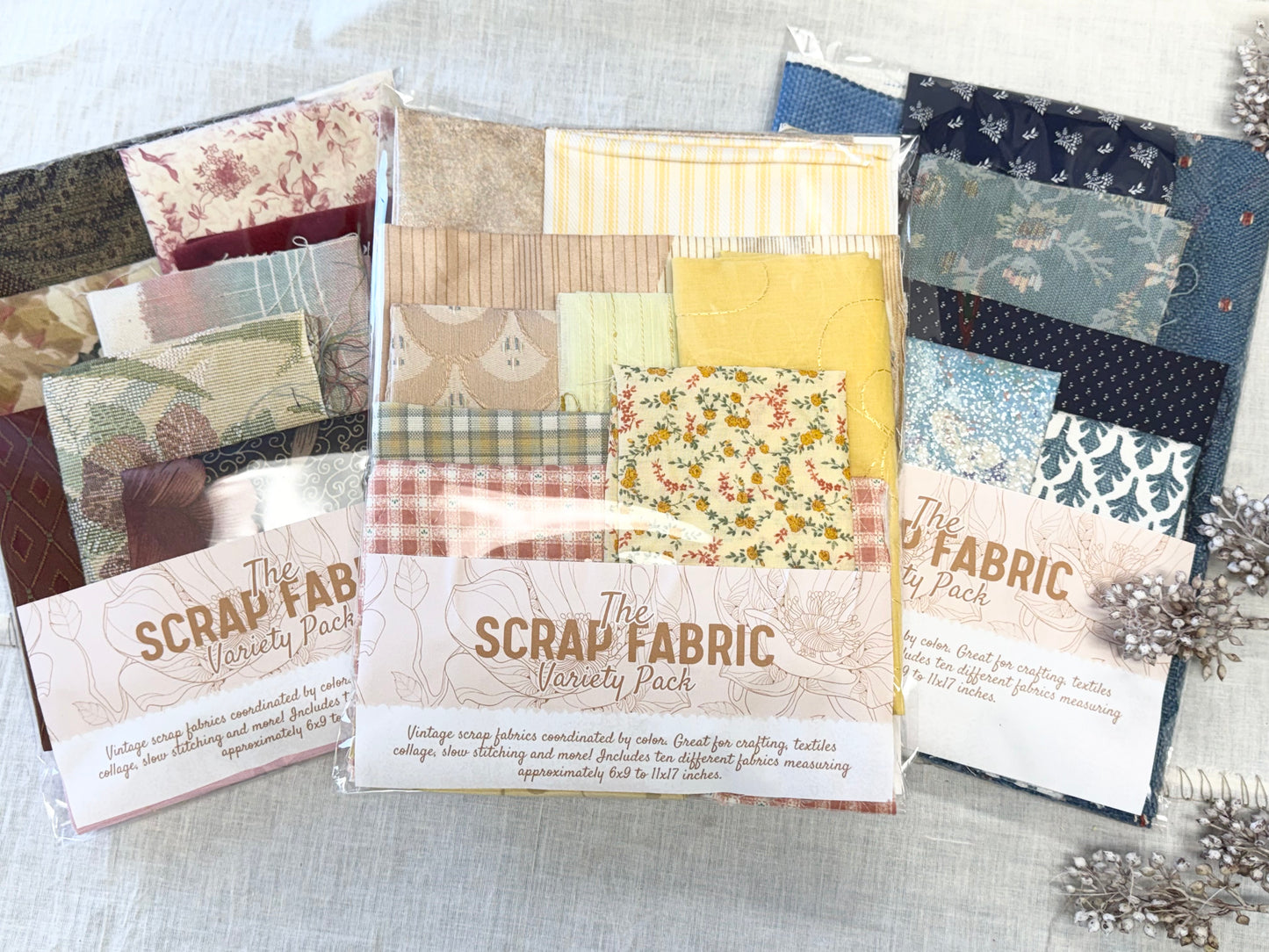 Fabric Scraps by Color (9x12)