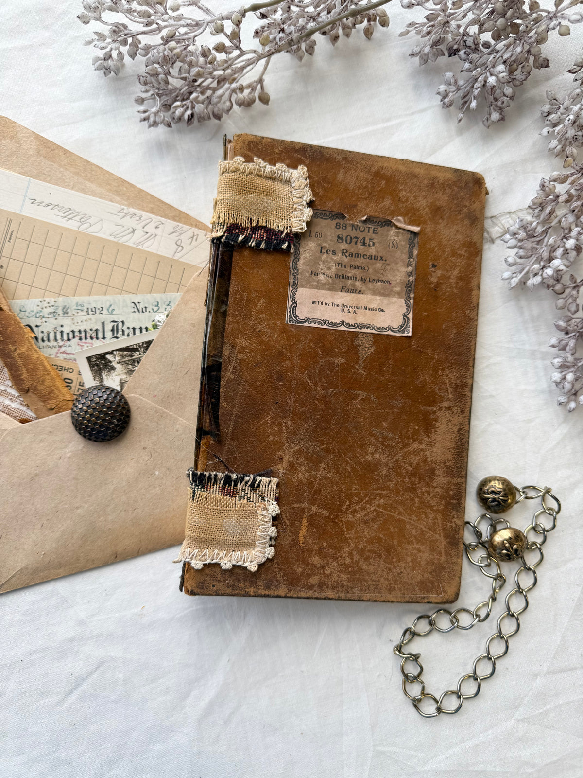 Handmade Journal Cover and Ephemera