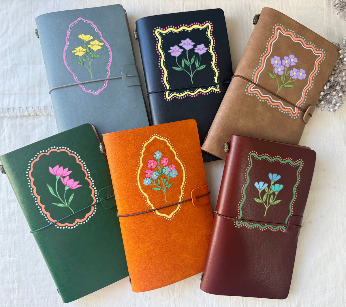 Travel Journal- Bordered Wildflowers