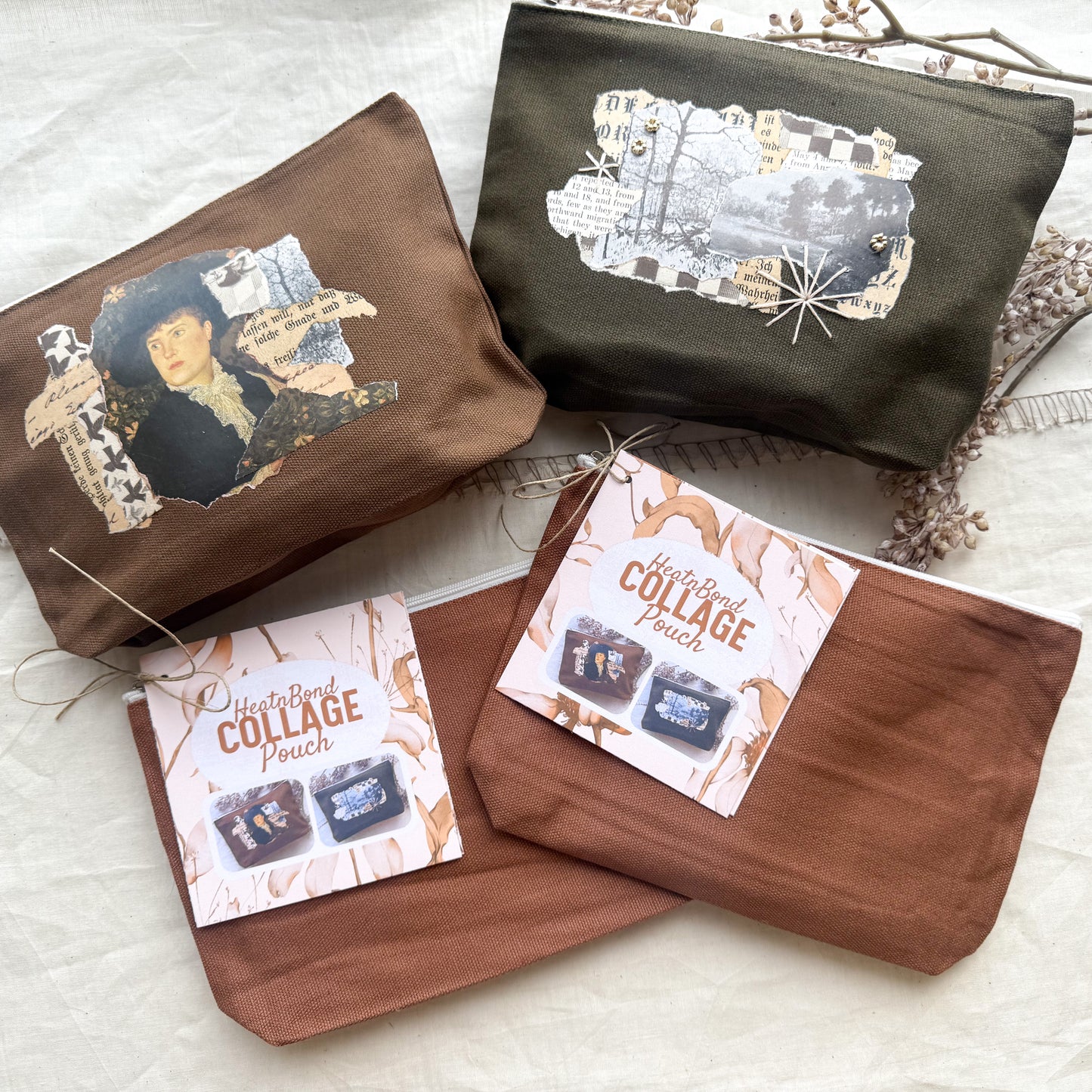 Collage Canvas Pouch with HeatnBond Images