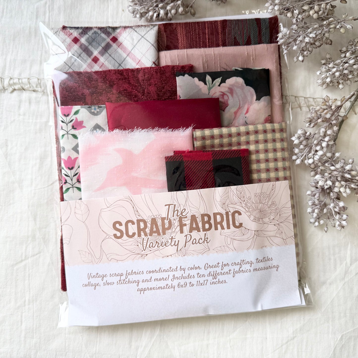 Fabric Scraps by Color (9x12)