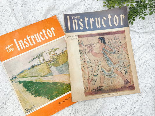 Vintage Instructor Magazines (Set of 2)
