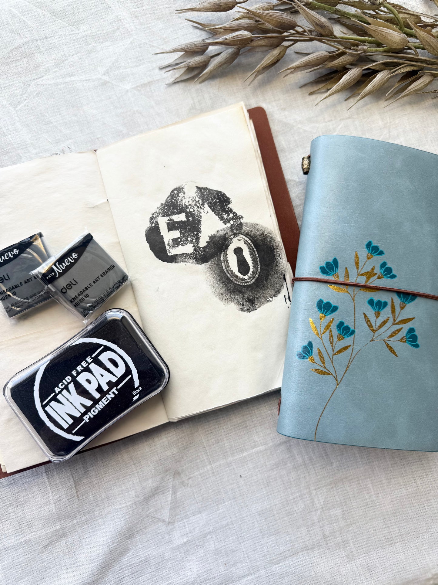 Travel Journal with Impression Stamping Kit