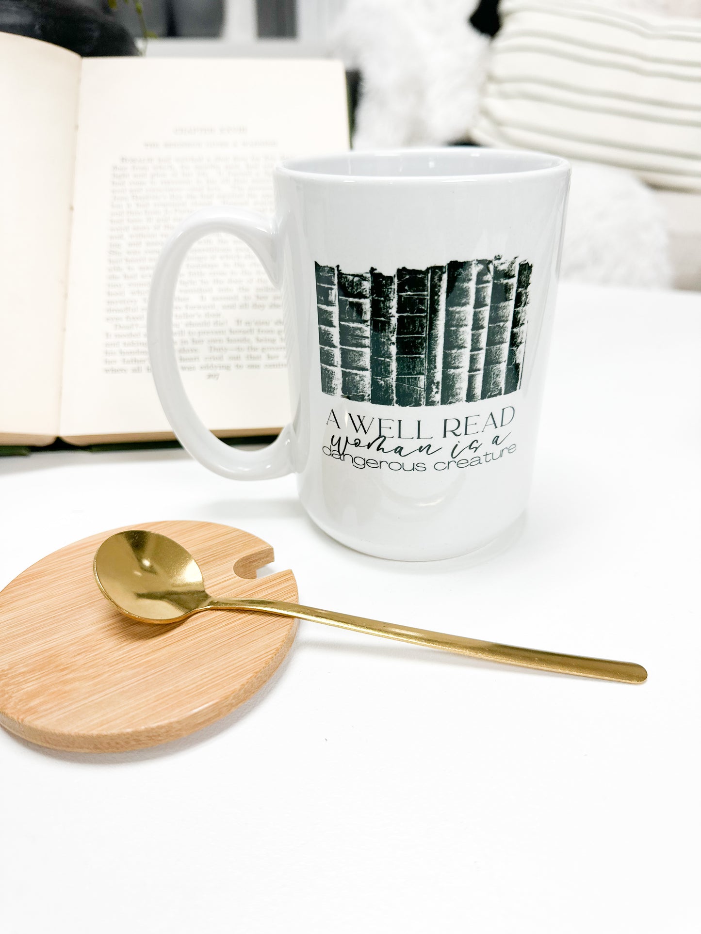 A Well Read Woman, Coffee Mug, Book Related Gift