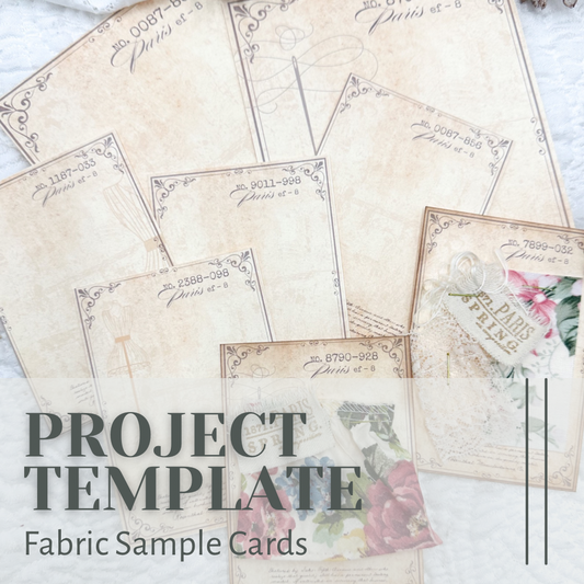 Fabric Sample Cards- Project Template Digital Download