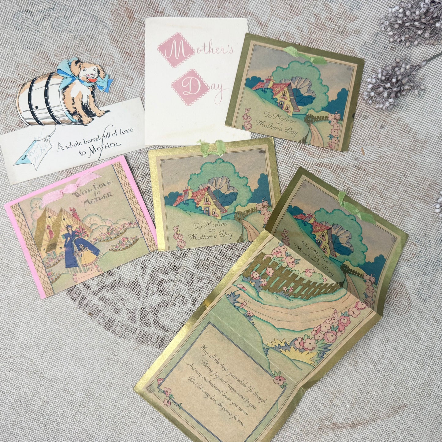 Vintage Mother's Day Card Set
