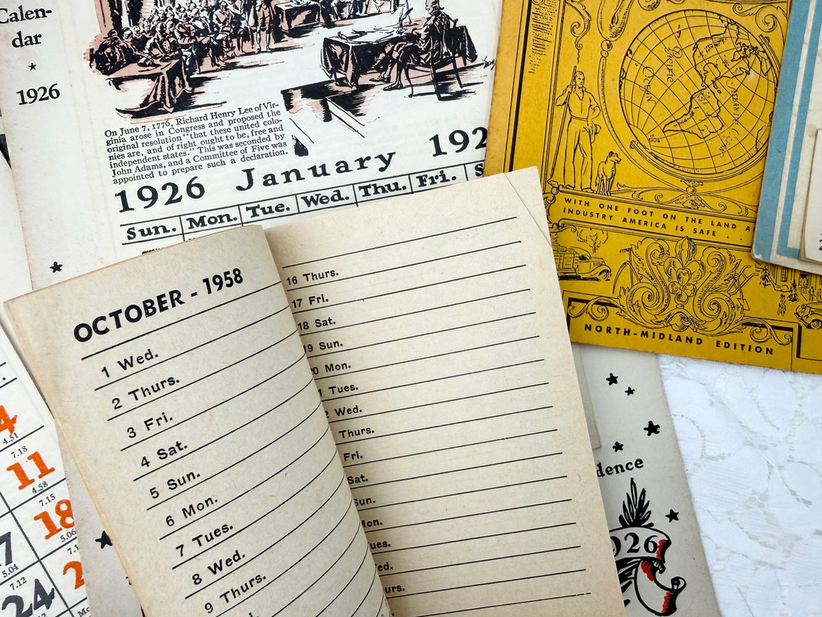 Vintage Almanac & Calendar Ephemera
