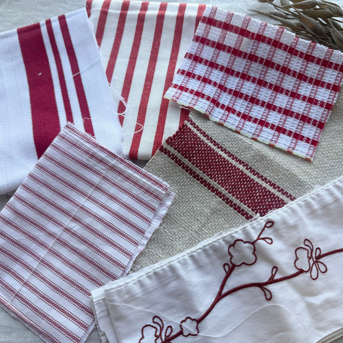Vintage Red Fabric Bundle