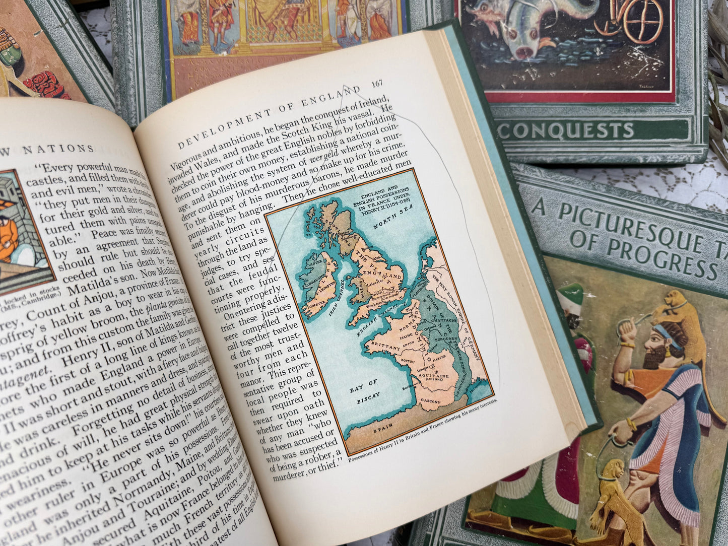 History Book with Colorful Illustrations