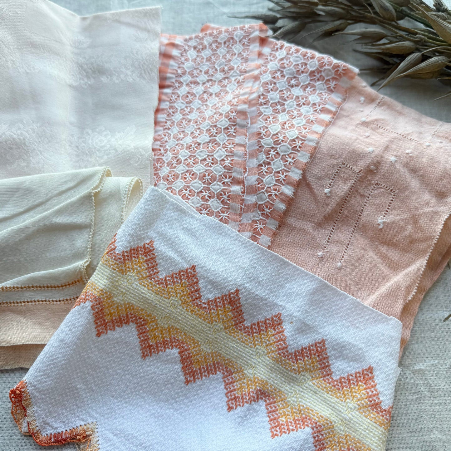 Orange Vintage Linen