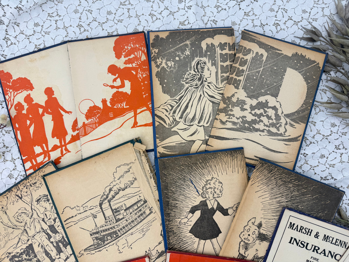 Set of Illustrated Book Boards