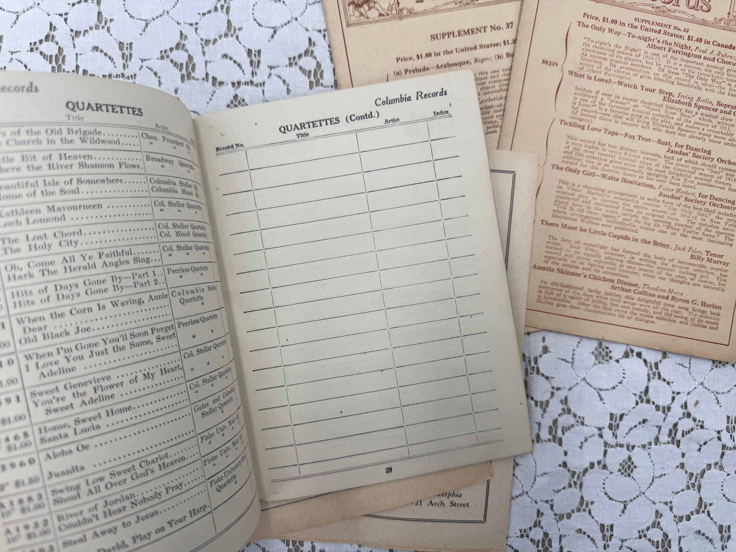 Vintage Music Ephemera Set