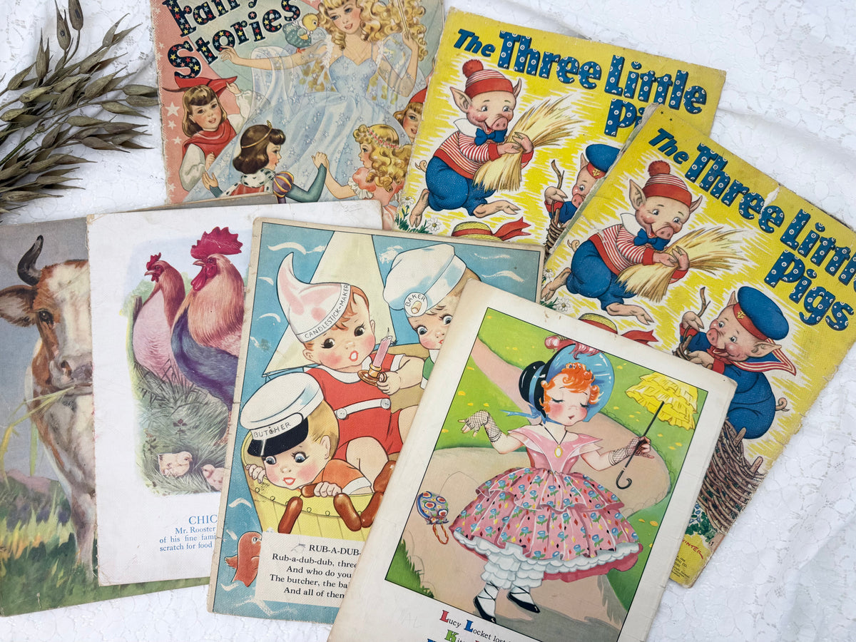 Vintage Linen Children Books