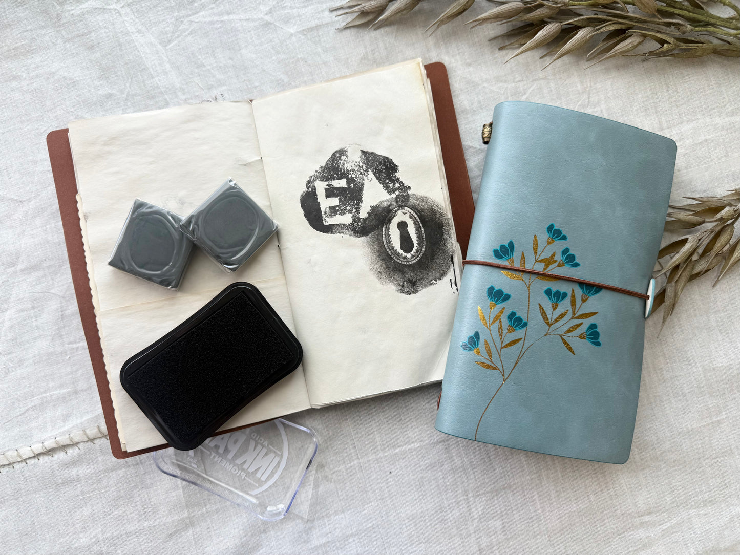 Travel Journal with Impression Stamping Kit