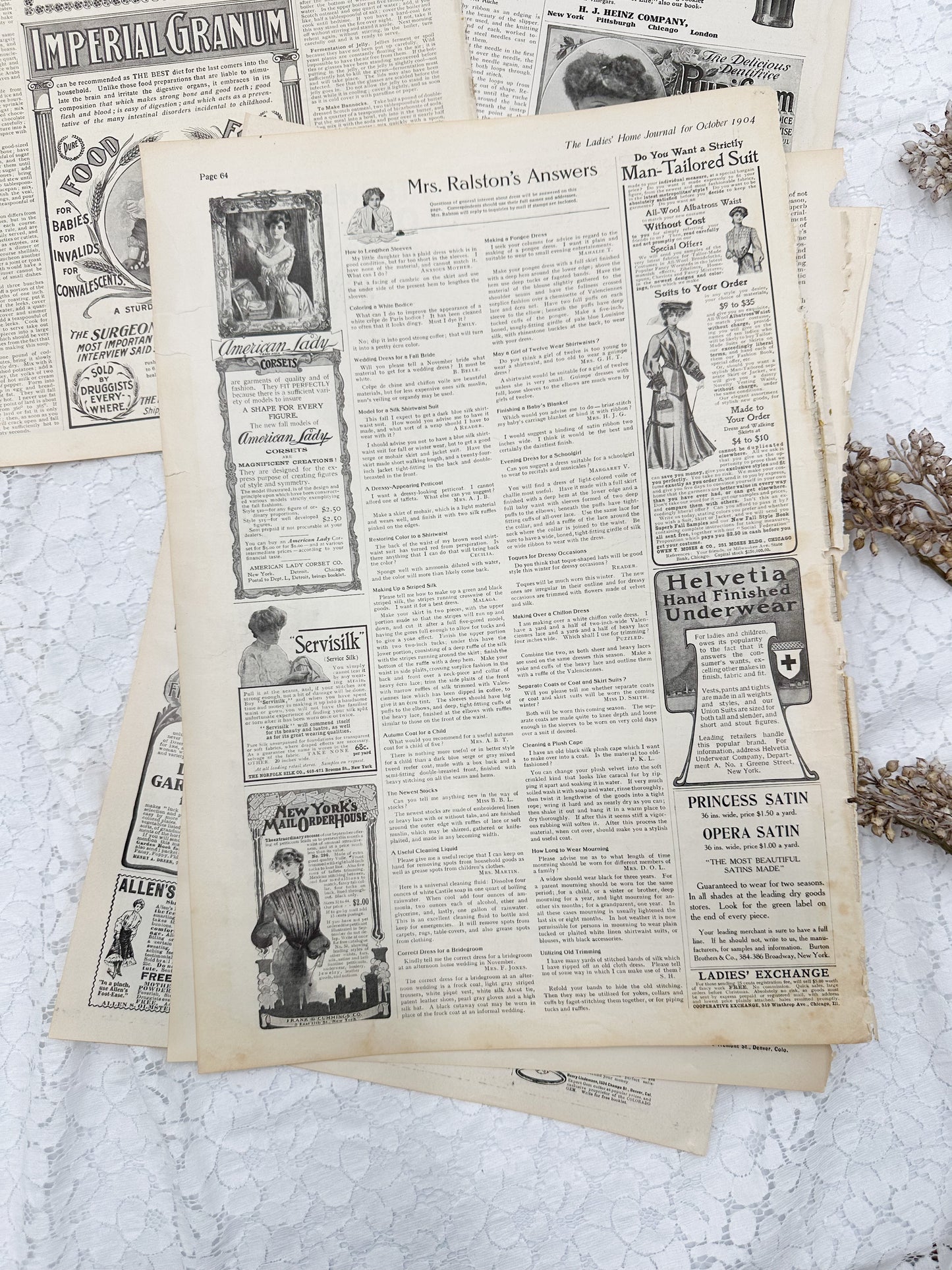 Vintage Magazine Page Set