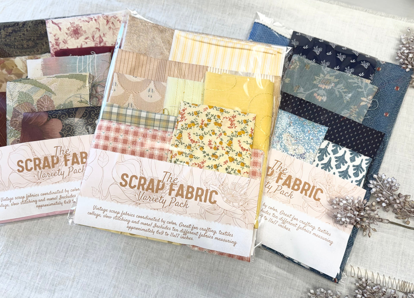 Fabric Scraps by Color (9x12)