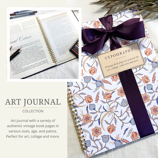 Typography Art Journal- 9x12 Journal