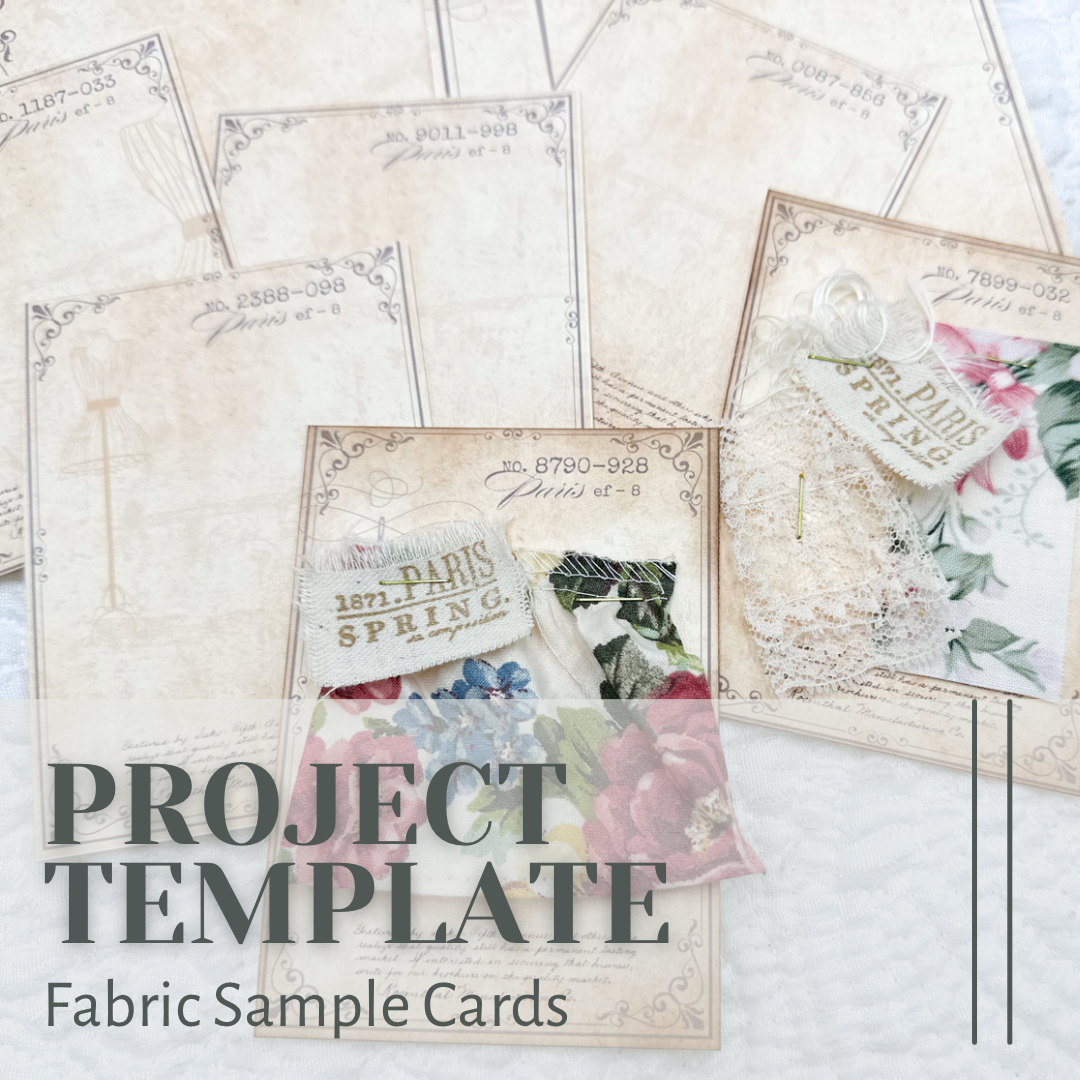 Fabric Sample Cards- Project Template Digital Download